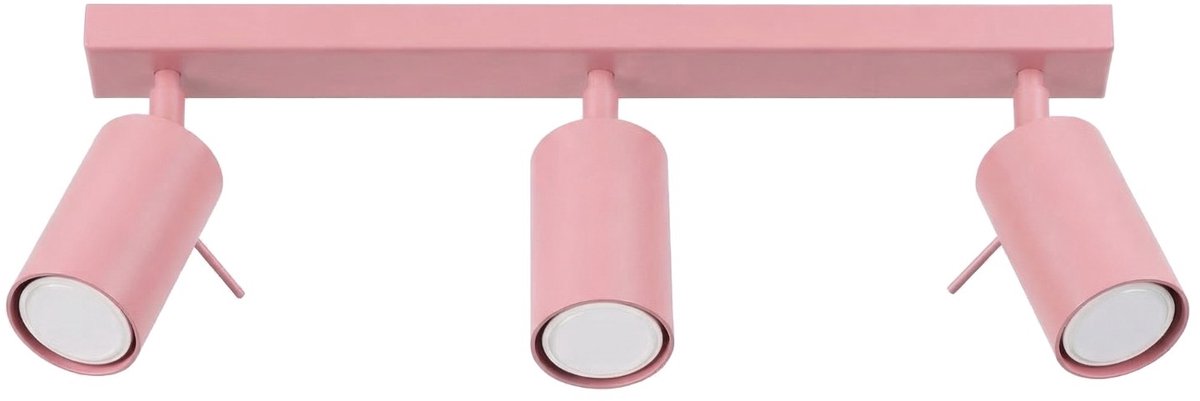 Sollux Lighting Plafondlamp RING - GU10 - roze - staal - 45x6x16cm