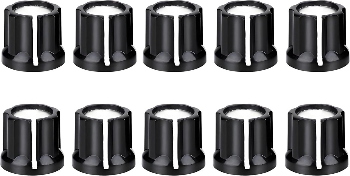 10Pcs Volume Control Knob, Tone Speed Control, D Shaped Shaft Hole for Electric Bass Guitar Players, Guitarists - ShopVlot