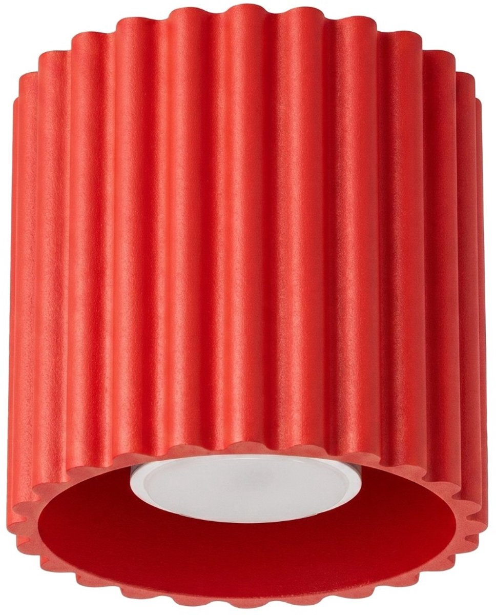 Sollux Lighting Plafondlamp AURA - GU10 - rood - aluminium - 10x10x10cm