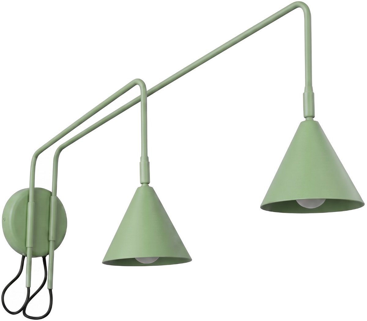 Sollux Lighting Wandlamp Nox - E14 - salie - staal - 150x80x30cm