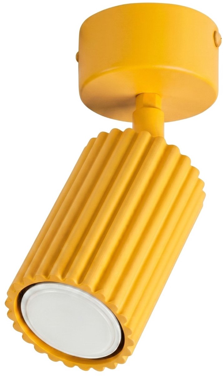 Sollux Lighting Plafondlamp Karbon - GU10 - geel - aluminium - 7x7x18cm
