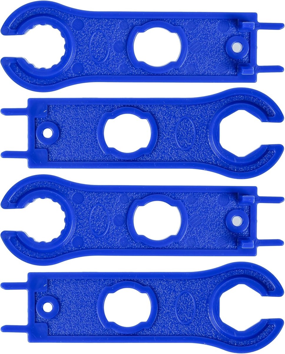 Montagetool set 4-delig - blauwe kunststof kabelwartel - ergonomisch handvat - veilig openen van zonneconnectors - ShopVlot