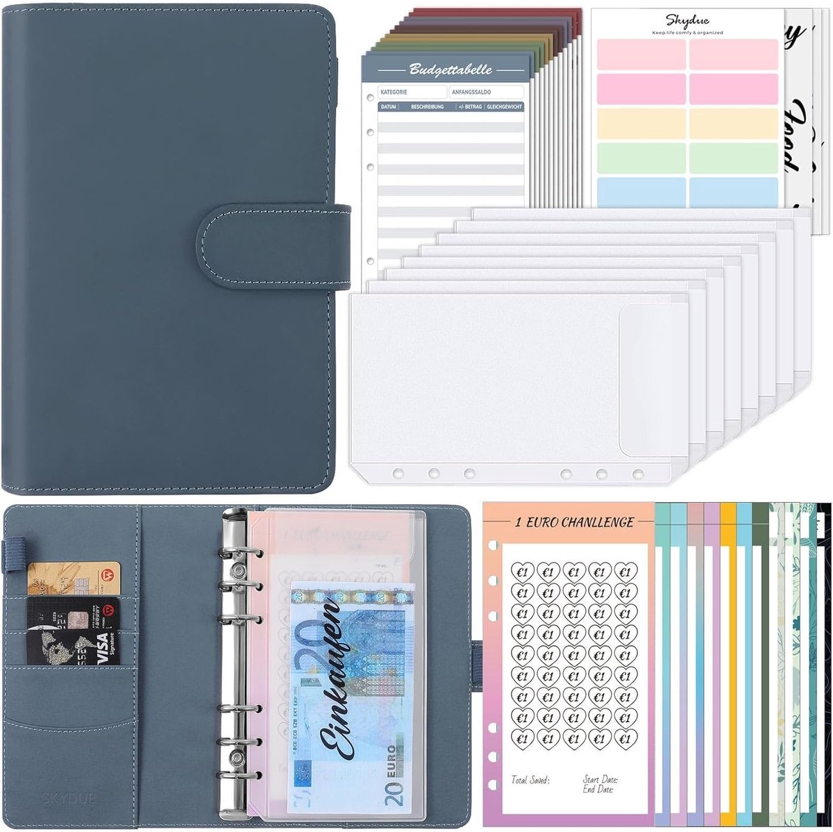 Budget Planner - A6 formaat - PU leer - Organiseer je financiën - m-winkel
