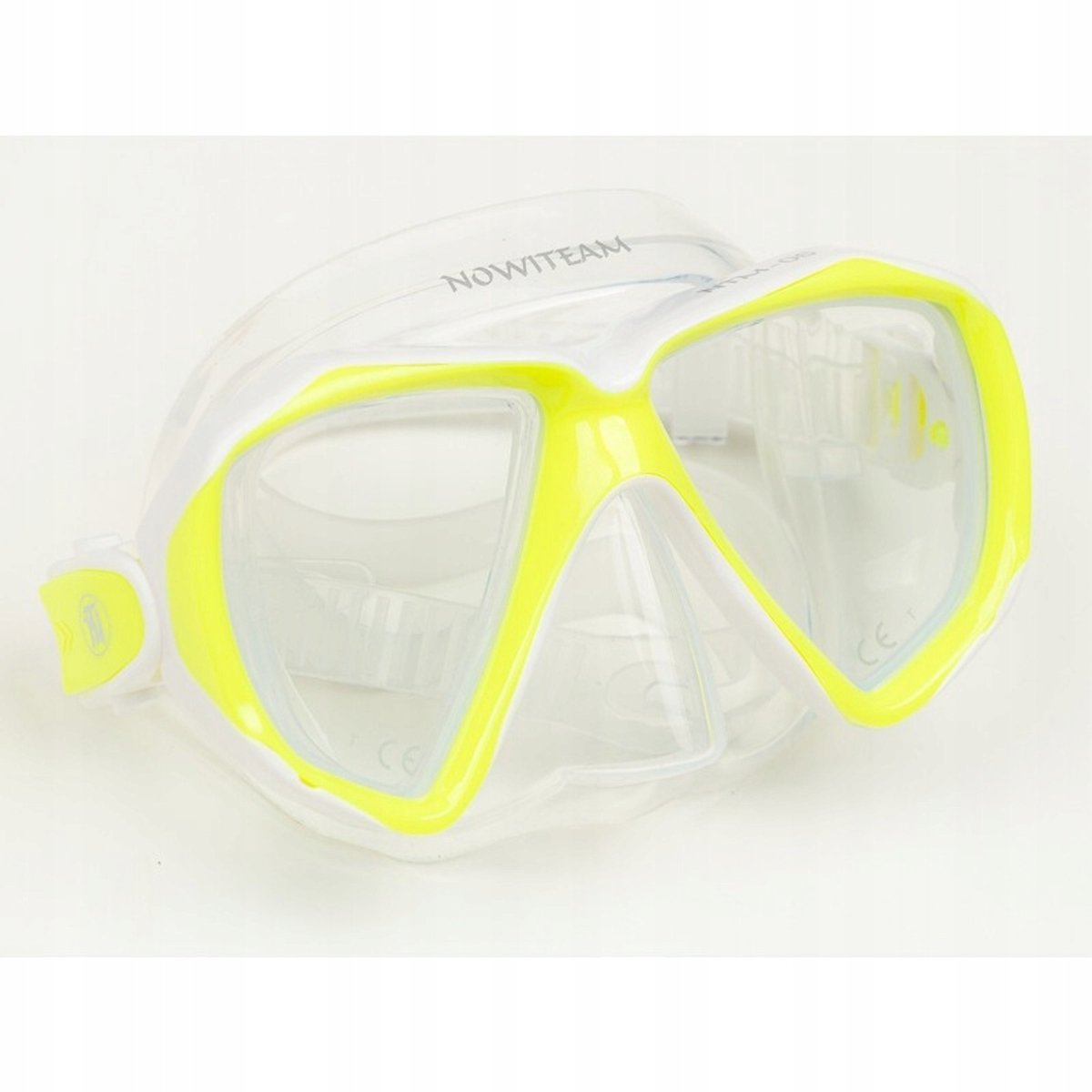 Nohiteam NTM-06 Duikmasker - Transparant siliconen, geel frame