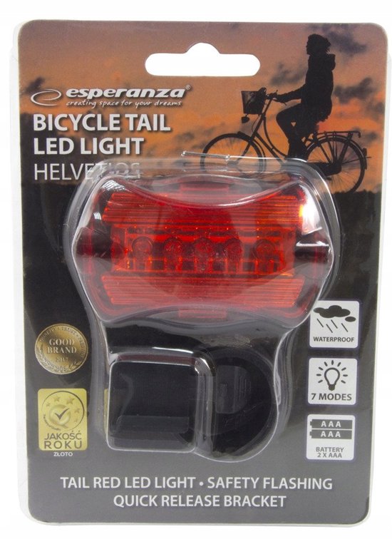 Achterlicht Fiets 5 LED 100 LM 7 Modi Waterdicht Op Batterijen — afbeelding 2
