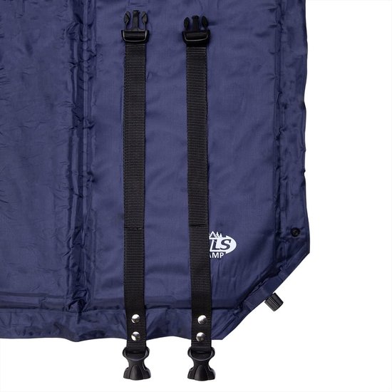 Zelfopblazende matras - Slaapmat - Kamperen en Reizen - Inclusief kussen - 190x63 cm - Donkerblauw — afbeelding 3