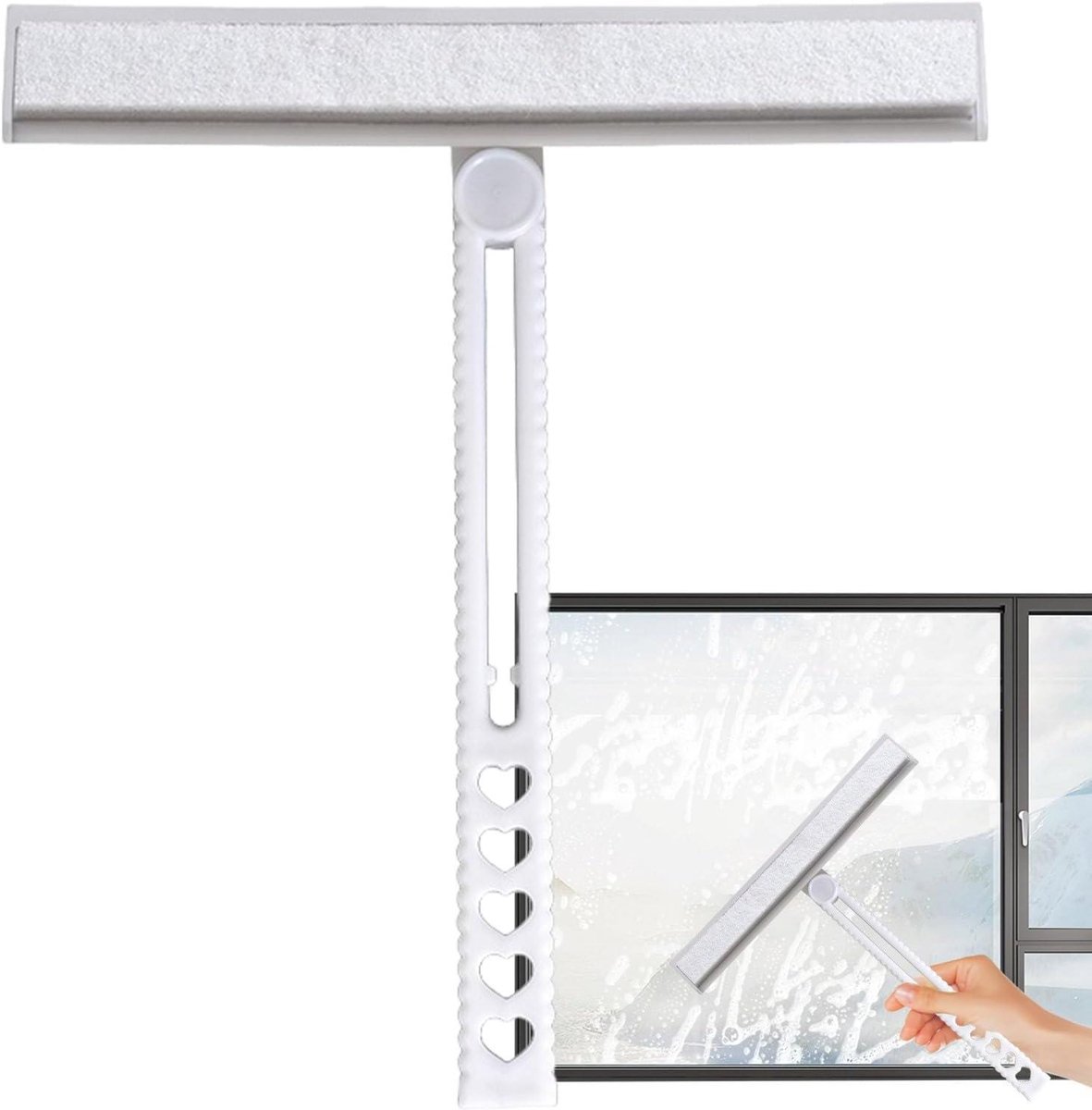 Raamaftrekker Multifunctioneel - Raamwisser Schoonmaker - Glas Reinigen - 2-in-1 Ontwerp - 1.0 Meter - Niet gespecificeerd
