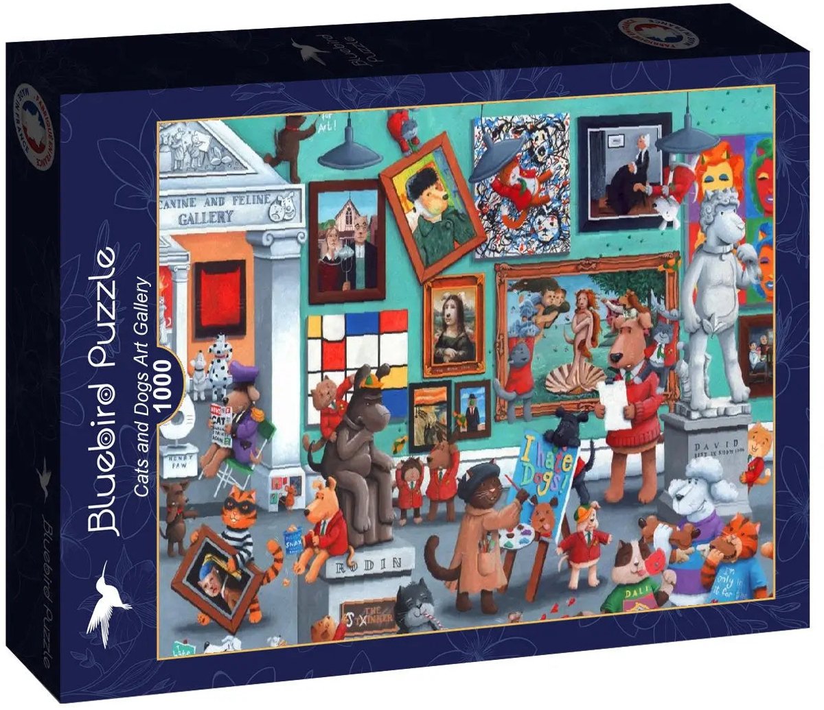 Cats and Dogs Art Gallery Puzzel 1000 Stukjes