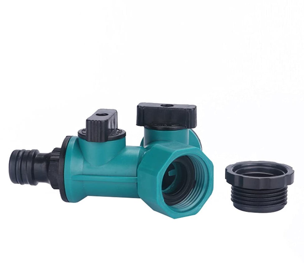 Dailygoods - Tuinslang Splitter - 2-Weg Y-vormige Wateradapter met 2 Ventielen - Ideaal voor tuinonderhoud - Geschikt voor tuinen en buitenruimtes - K...