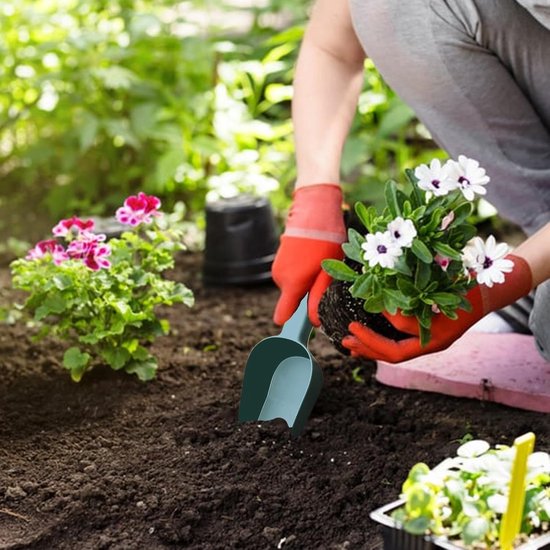Tuinschep Handgereedschap - Kleine schop - Tuinieren en Zandbak - Ergonomische Grip - 23 cm - Groen — afbeelding 2