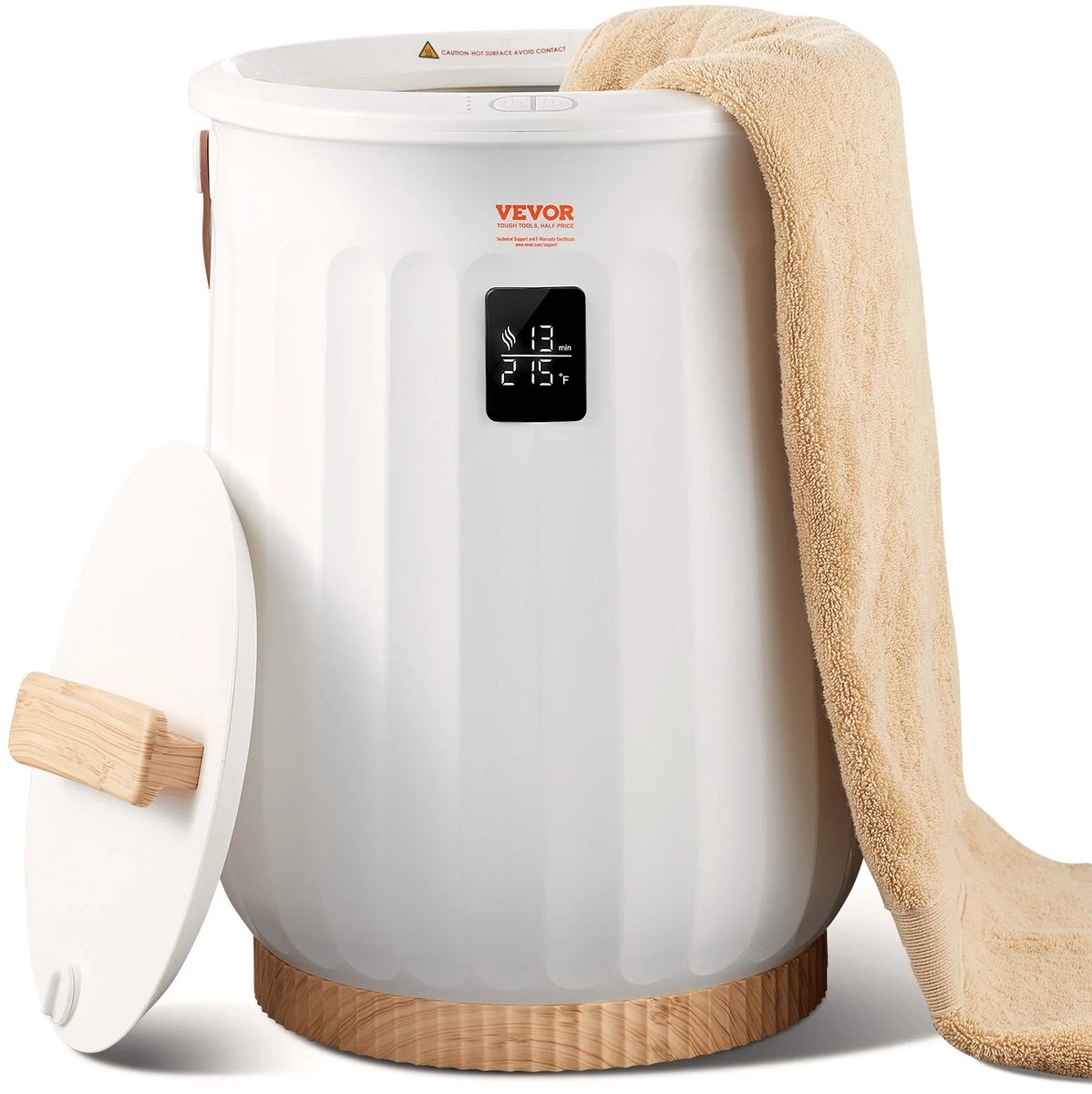 Solayne Handdoekverwarmer - Elektrisch - Salon & Spa - 20 Liter - LED scherm - Automatische uitschakeling - 4 niveau's - Tijdschakelaar
