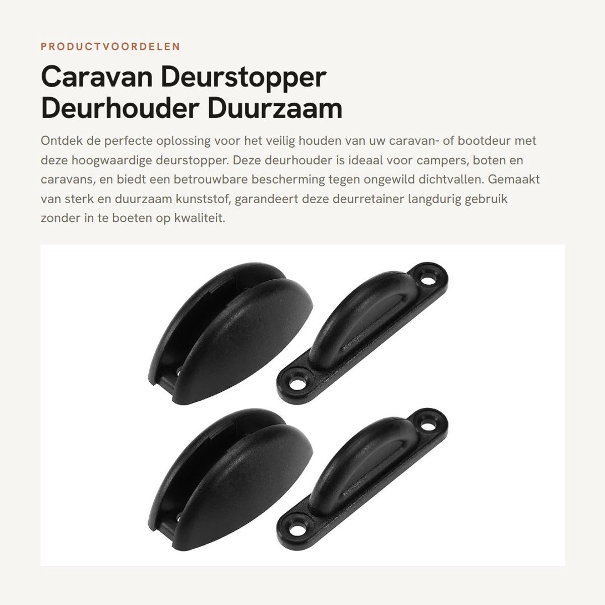Dailygoods- Deurstopper Duurzaam - Deurbuffer - Deurvastzetter - Deurwig - Deurstopper Zwart - 2 Stuks - Deurhouder