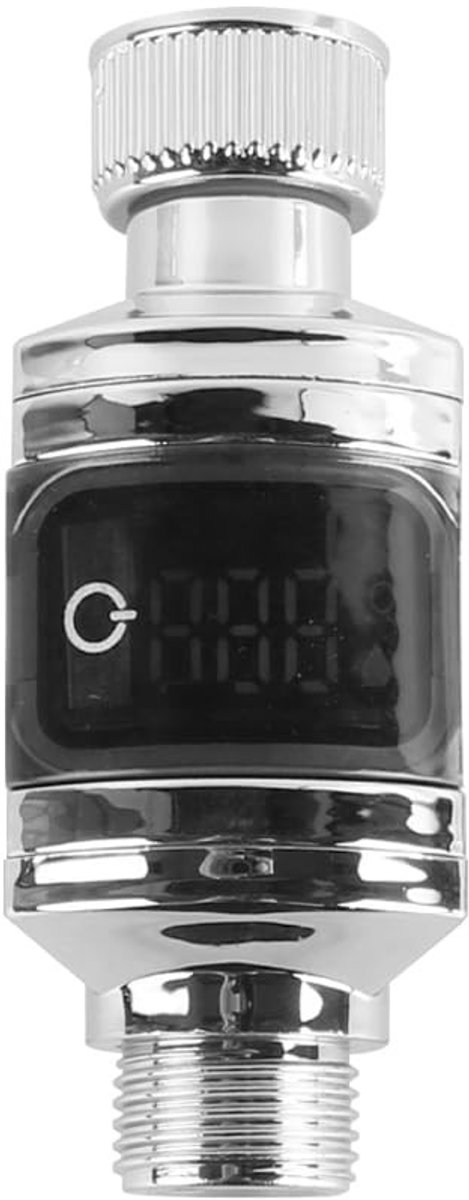 Dailygoods- Douche Thermometer Digitale Temperatuurweergave - Waterthermometer - Geschikt voor 1/2-inch Waterleidingen - Nauwkeurige Temperatuurmeting - Duidelijke Digitale Display - 5°-85° Temperatuurbereik - Water Thermometer