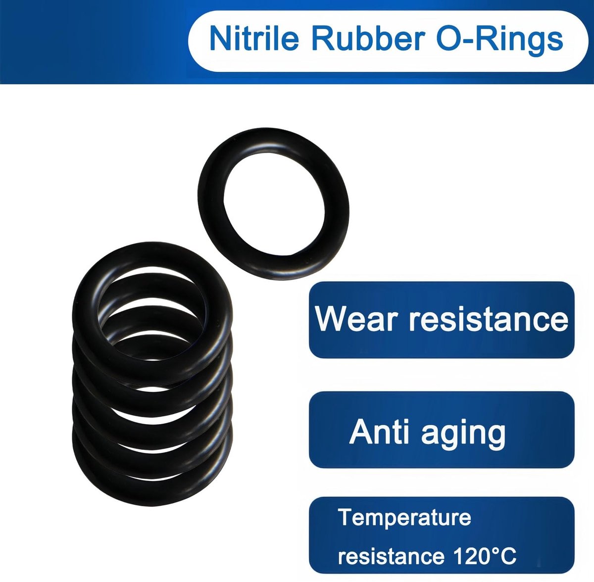 Dailygoods- O-ring 27mm OD - Nitrilrubber - Afdichtingsring - Set van 50 - Antistatisch - Oliebestendig - Duurzaam en slijtvast