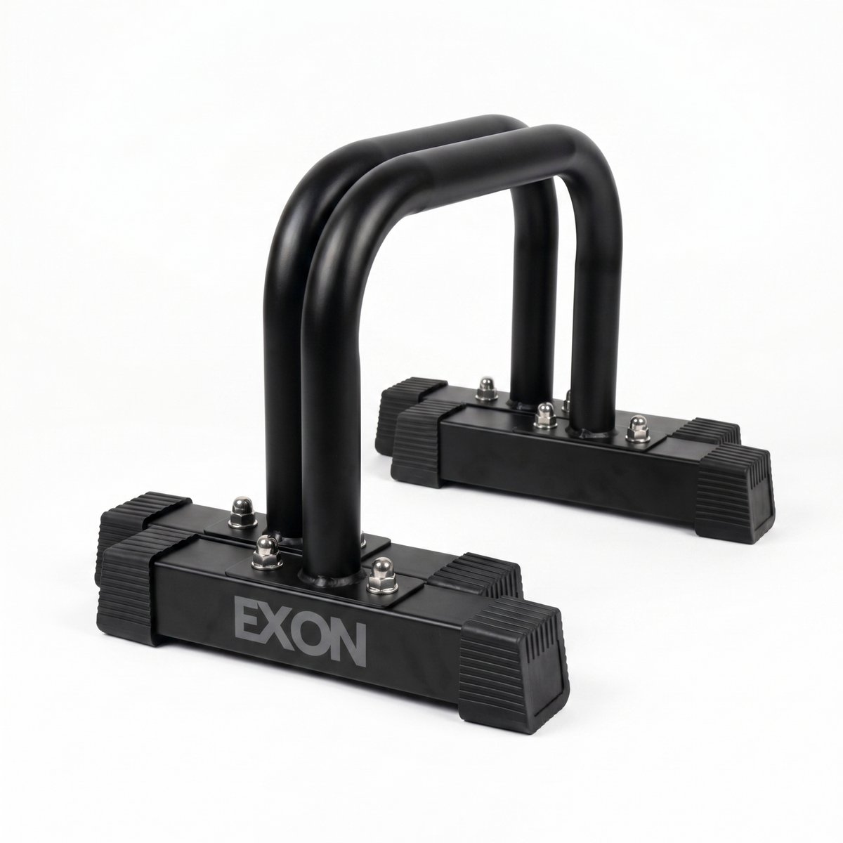 Exon® Metalen Parallettes M - Push up Grips - Calisthenics - Push up bar - Opdruksteunen - Dip bars - Hoge Kwaliteit Parallettes met Metalen basis -Calisthenics - Fitness - 30 CM hoog