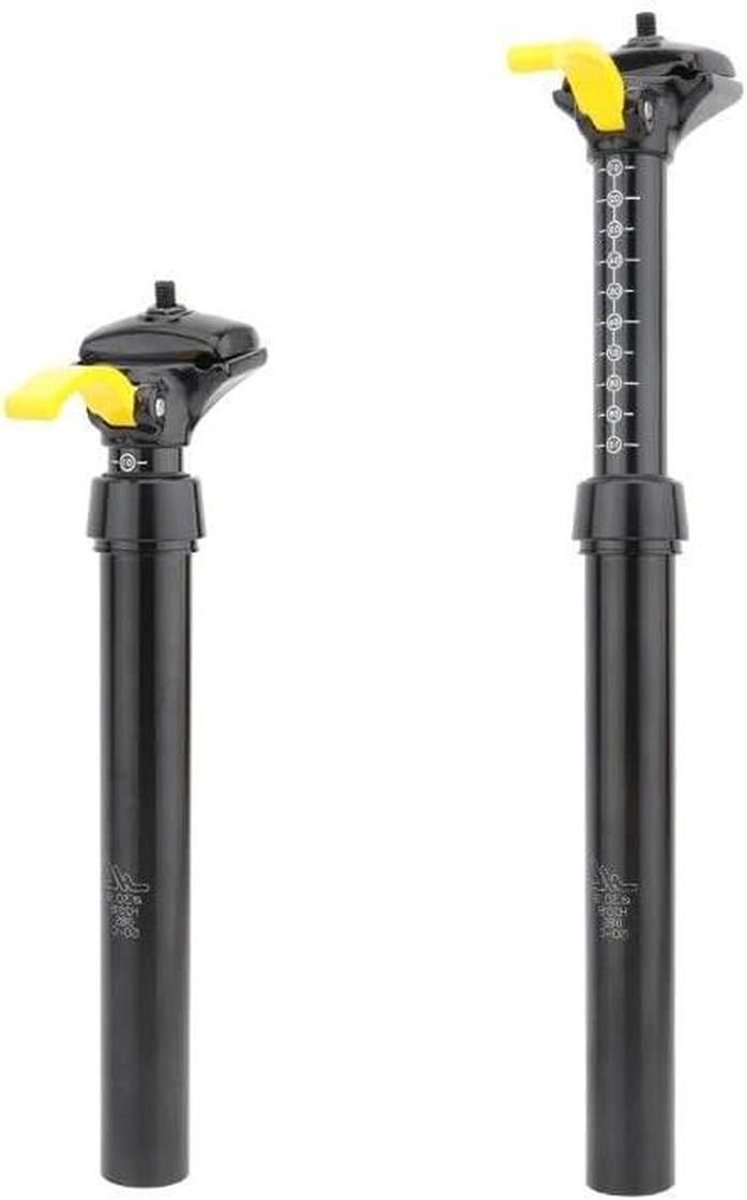 Fiets Zadelpen - Telescopische Zadelstang - Comfortabel Fietsen - Schokbestendig Ontwerp - 30.9 mm - Zwart