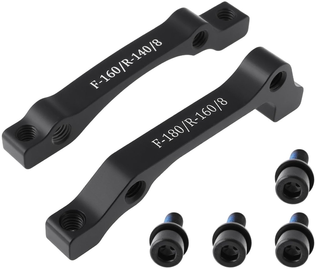 Dailygoods - 2 Stuks Remklauw Mount Adapter voor Fietsen (Zwart)