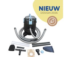 LIVIN' Vijverstofzuiger - Vijverstofzuigers - Vijverreiniger met 35L Opvangtank - Inclusief 4m Zuigslang en Opzetstukken - Voor Slib, Bladeren en Vuil - 1,7M Slang - Zwart