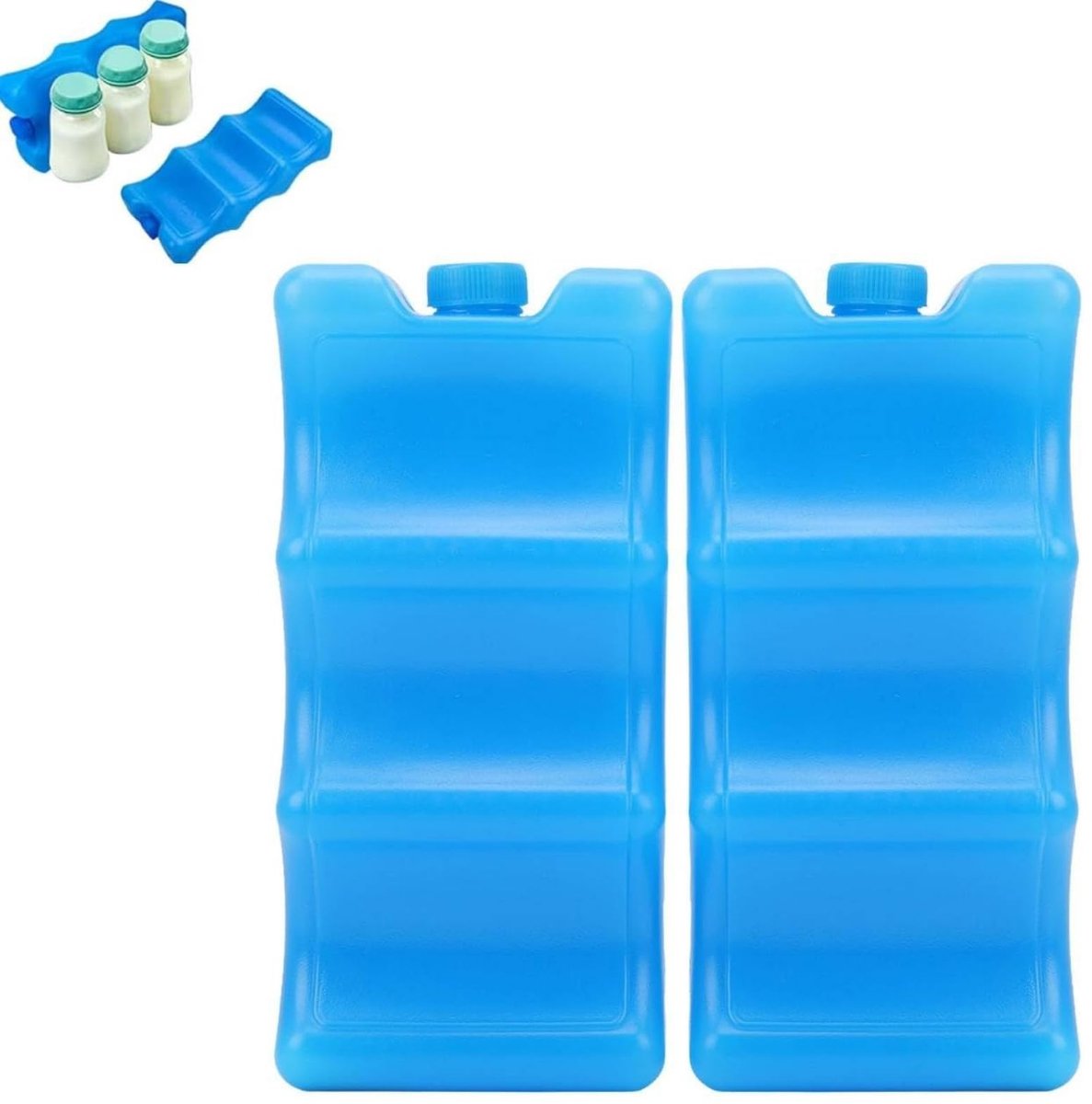 Dailygoods- Ijsbatterij 600 ml - Set van 2 - Geschikt voor koeltassen - Ideaal voor het bewaren van moedermelk - Rubberen materiaal - Afmetingen 21 x 20 x 5 cm - Koelaccu
