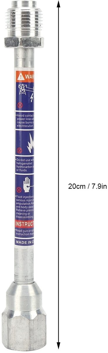 Dailygoods- Sproeier Verlengstang Lichtgewicht - Universele Verfspuit - Afdichtring - Aluminiumlegering - Slijtvast - Compacte Structuur - Verfspuit Verlengstuk