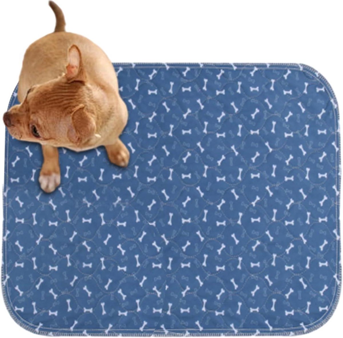 Trainingspads Hond - Zindelijkheidsmatten Puppy - Zindelijkheidstraining Thuis - Machinewasbaar Sterk Absorberend - 60x40cm - Blauw