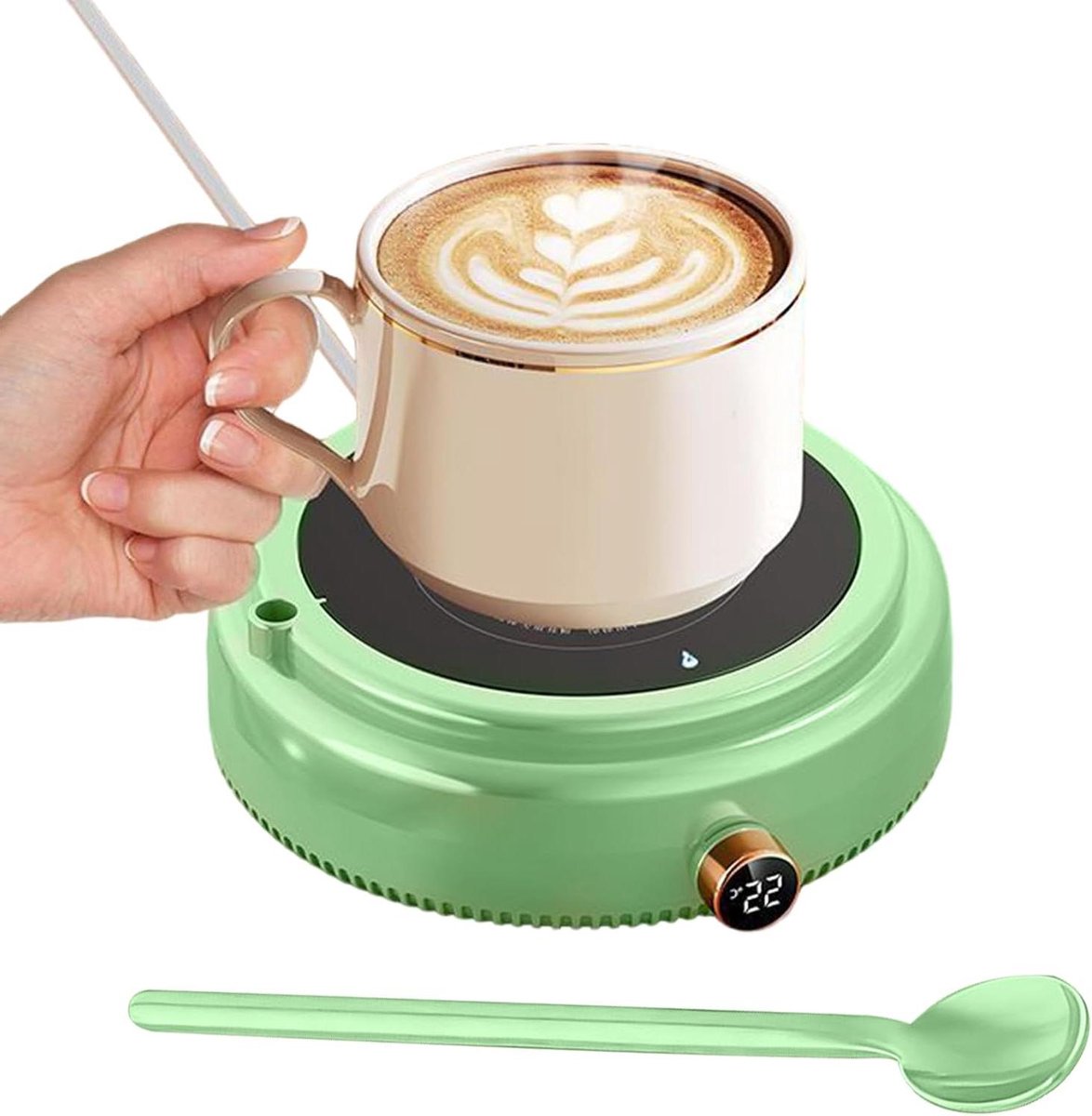 Drank Verwarmer - Mok Warmer - Warme Dranken - Magnetische Levitate - 12.2 cm - Groen
