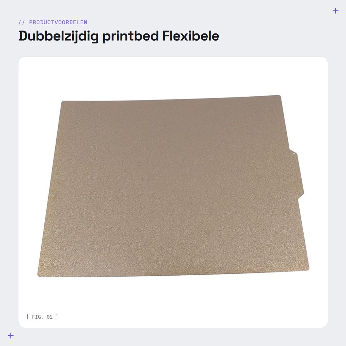 Dailygoods- Printbed Dubbelzijdig 350 x 350 mm - Flexibele Constructieplaat - PEI-Coating - Slijtvast/Krasbestendig - Hoge Hittetolerantie tot 260 ℃ - Vervormingsbestendig - 3D Printplaat