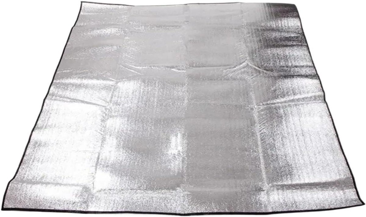 Campingmat Aluminium - Isolatiemat Slaapmat - Buiten Kamperen - Warmte Reflecterend - 200 x 300 cm - Zilver