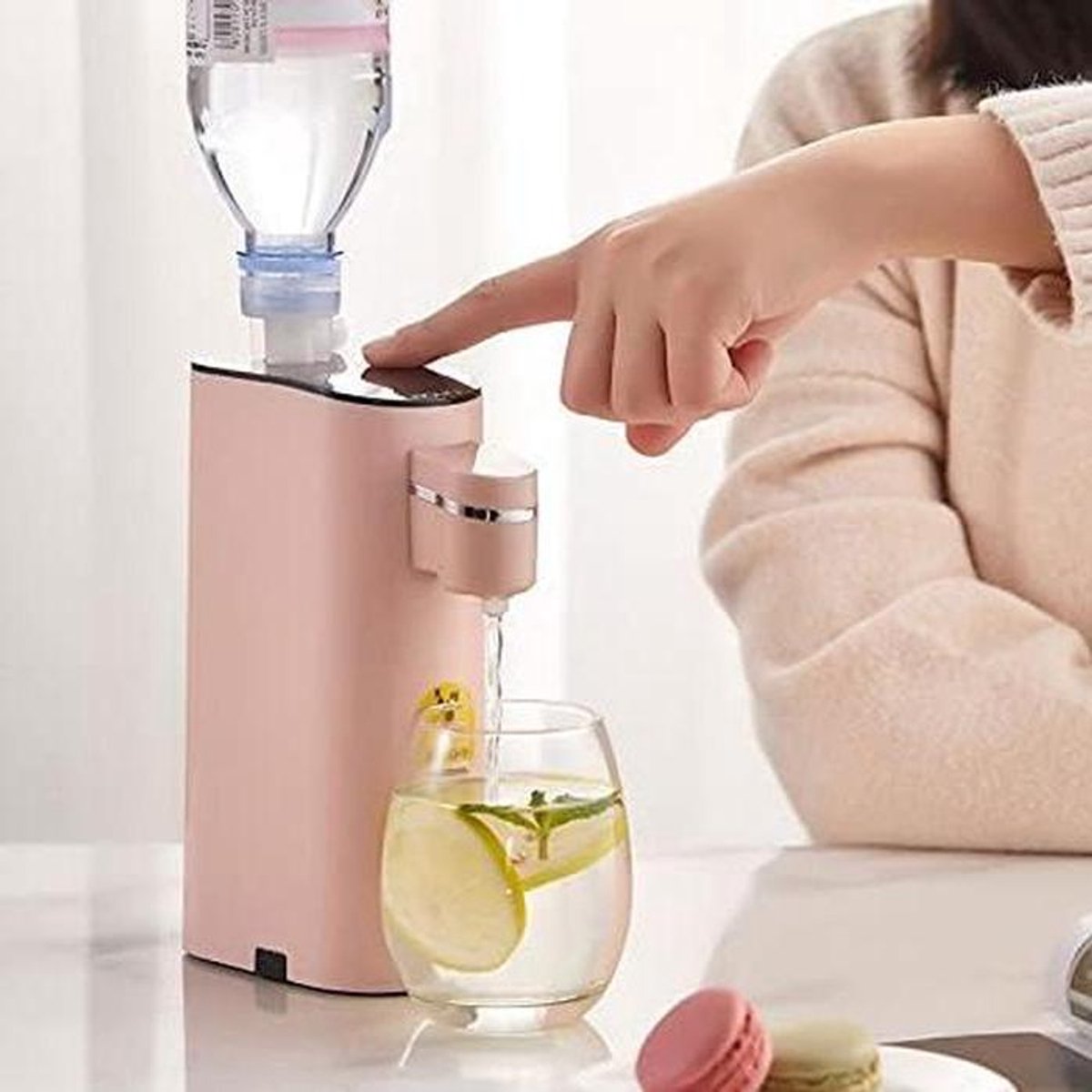 Mini Water Dispenser - Directe Heetwater Dispenser - Snel Water Verwarmen - Vijf Temperatuurstanden - 185x100x58mm - Wit
