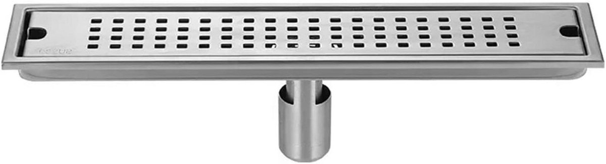 Afvoerrooster Vloer - Douchegoot Rooster - Water Afvoeren - Anti-Geur Waterslot - 20 x 6.8 cm - Zilver