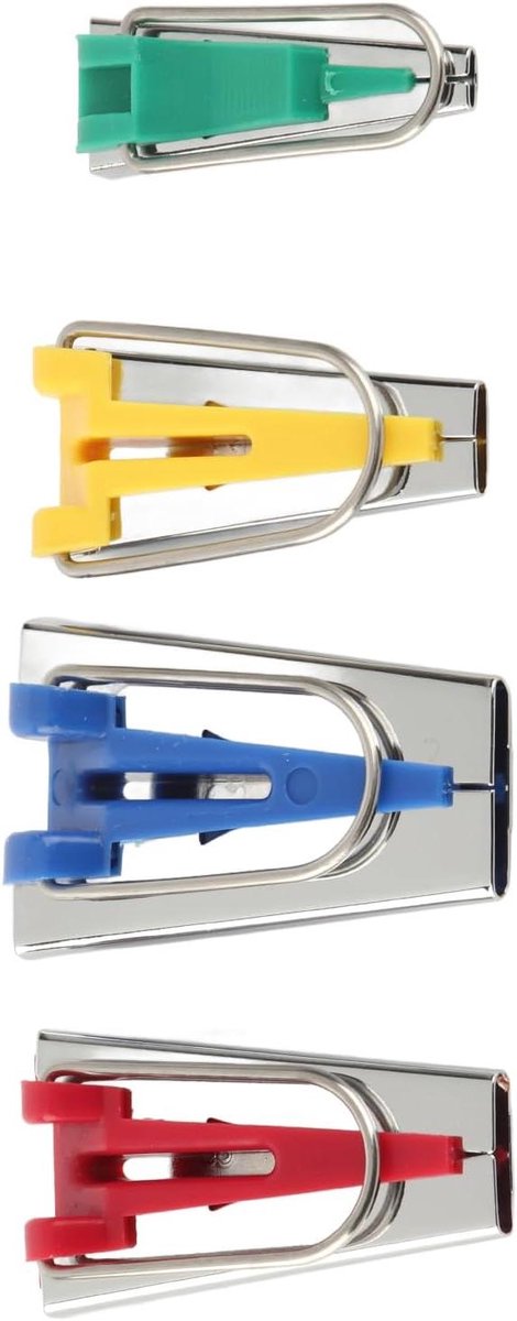 Biaisband Maker Set - Stoffen Binder Tool - Handgemaakte Stoffen Maken - 4 Verschillende Breedtes - 6-25 mm - Zilverkleurig