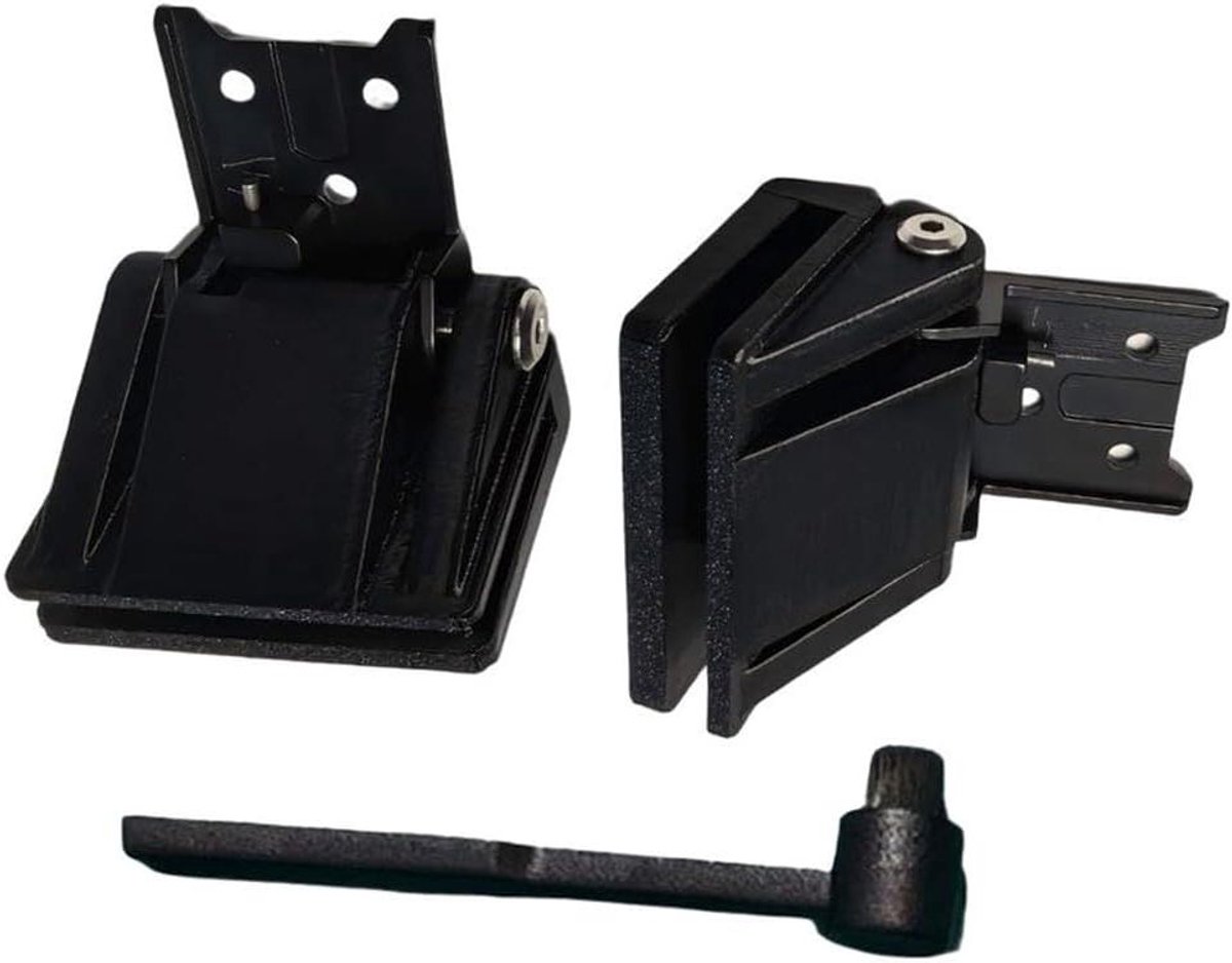 Draaitafel Scharnier - Stofkap Scharnier - Platenspeler Reparatie - Nauwkeurige Compatibiliteit - 12 x 7 x 3 cm - Zwart