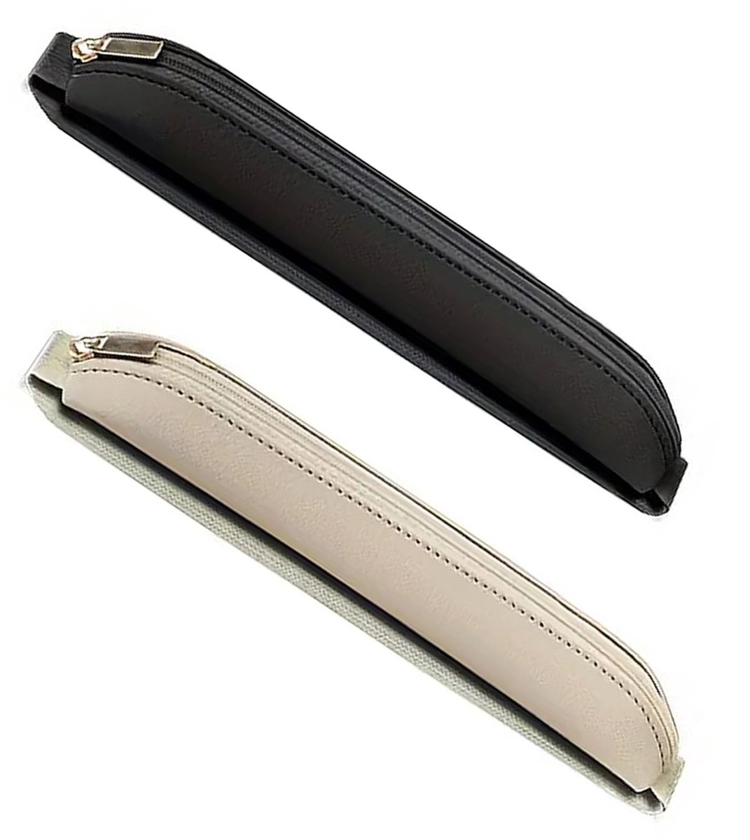 Dailygoods- Pennenhouder 2-delige set - PU-lederen Etui - Klein en Herbruikbaar - Waterdicht - Elastische Band - Modieus Ontwerp - Pennenetui