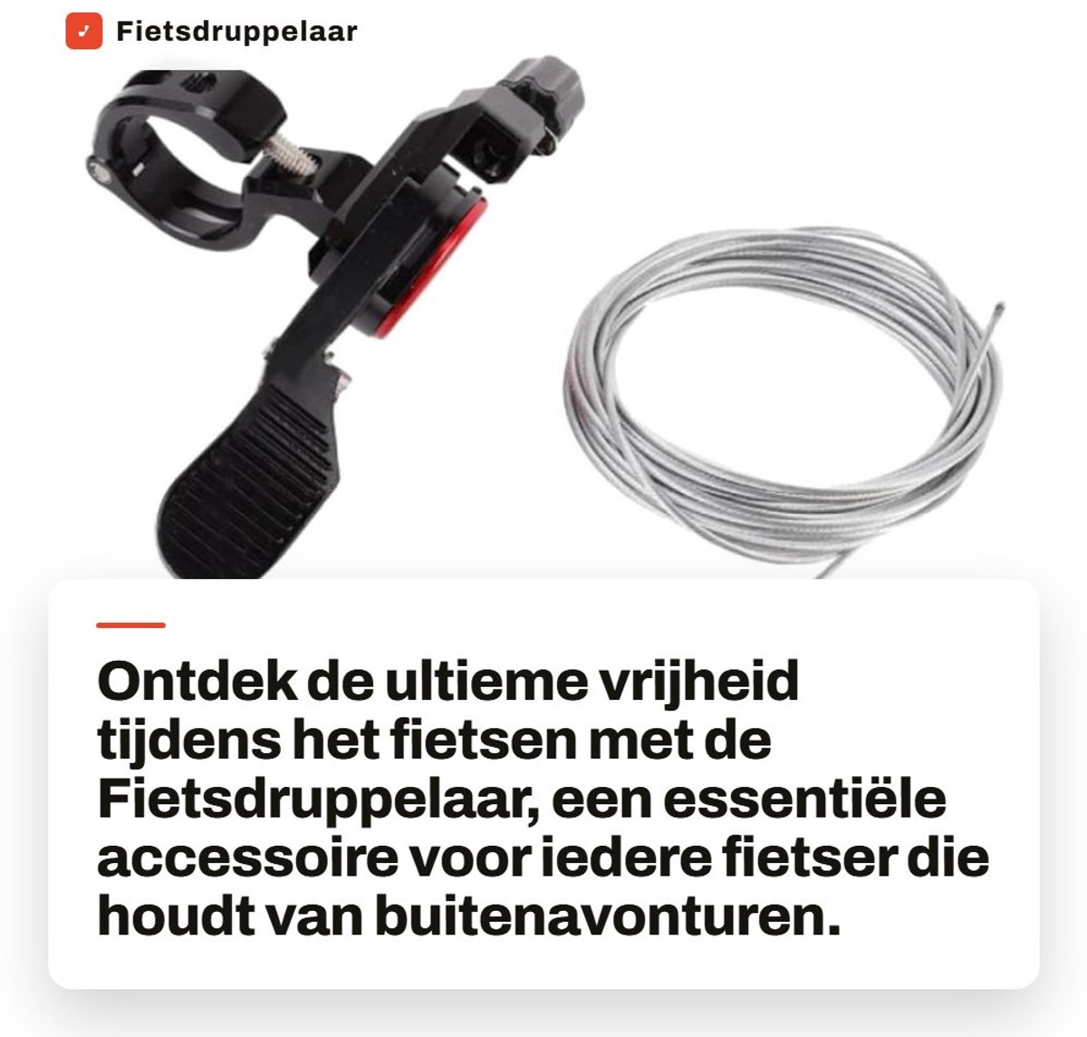 Dailygoods- Fietsdruppelaar Hoogwaardige Bedieningshendel - Zadelpen - Draad - Afstandsbediening - Verstelbare Hendel - Aluminiumlegering