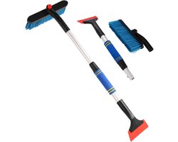 Draagbare Sneeuwschuiver - Ijskrabber Auto - Auto Reinigen - Afneembaar Intrekbaar - 68-85 cm - Blauw