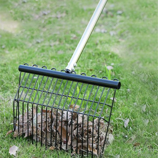 Hand Hark - Tuinhark Roestvrijstaal - Onkruid Wieden - Ergonomisch Rubber Handvat - 166 cm Lengte - Zwart — afbeelding 4