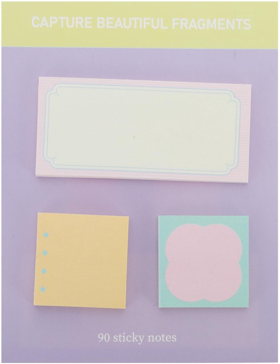 Dailygoods- Zelfklevende Notities - Innovatief Ontwerp - Kleine Notitieblokken - Kantoor/Thuisgebruik - Gerecycled Schrijfpapier - Betrouwbare Lijm - Plaknotities