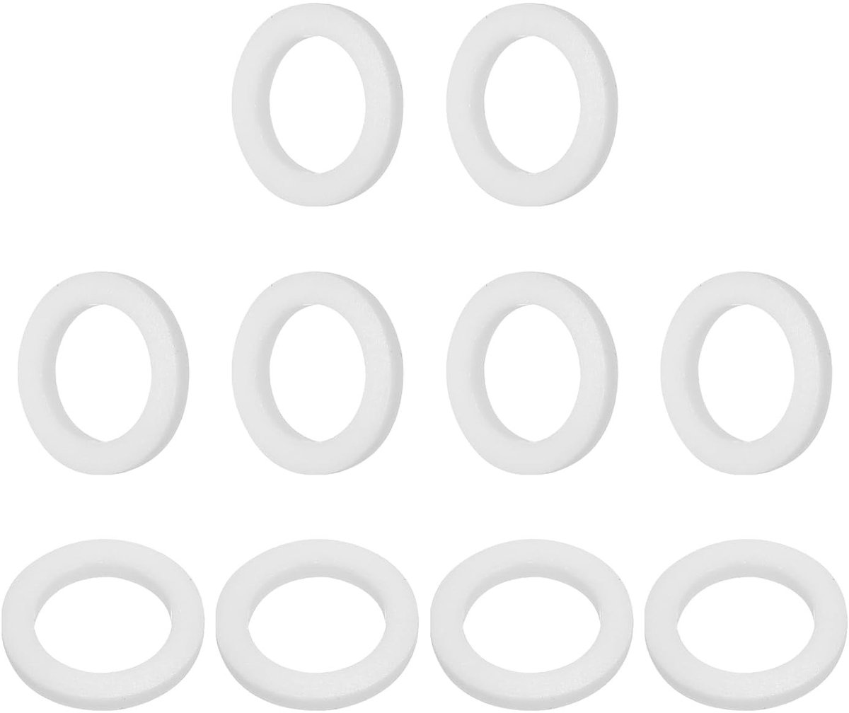 Flat PTFE afdichtringen 12 x 18 x 2 mm (IDxODxT) - 10 stuks voor lekkagepreventie en isolatie