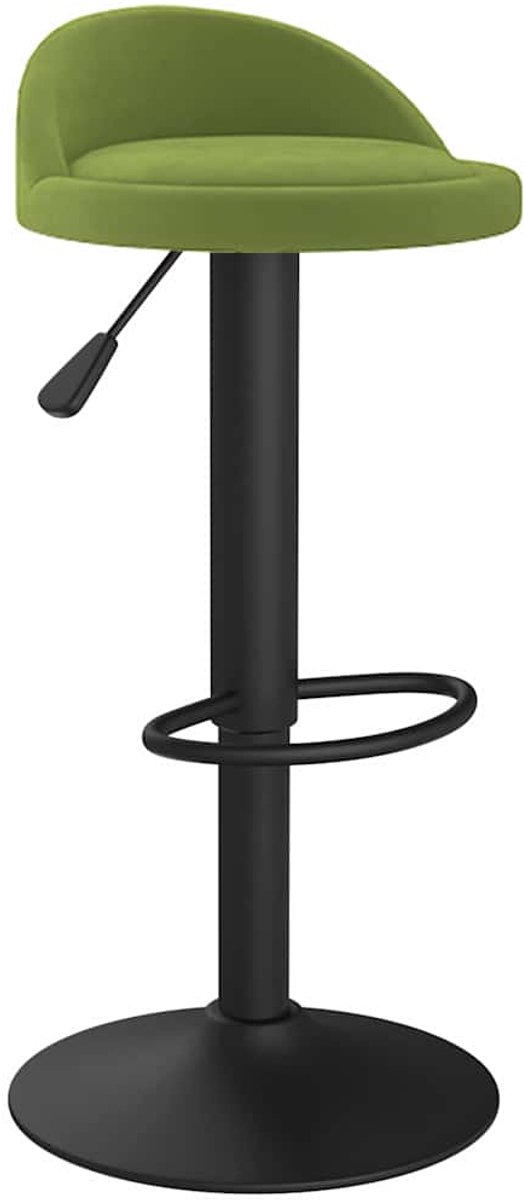 vidaXL - Barkruk - fluweel - lichtgroen
