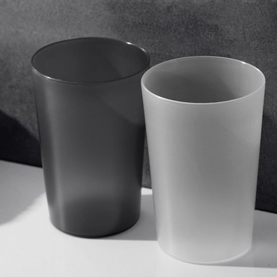 4 stuks - tandenborstel beker - badkamer mondspoel beker - grote capaciteit spoelen - paar scrub plastic beker — afbeelding 4