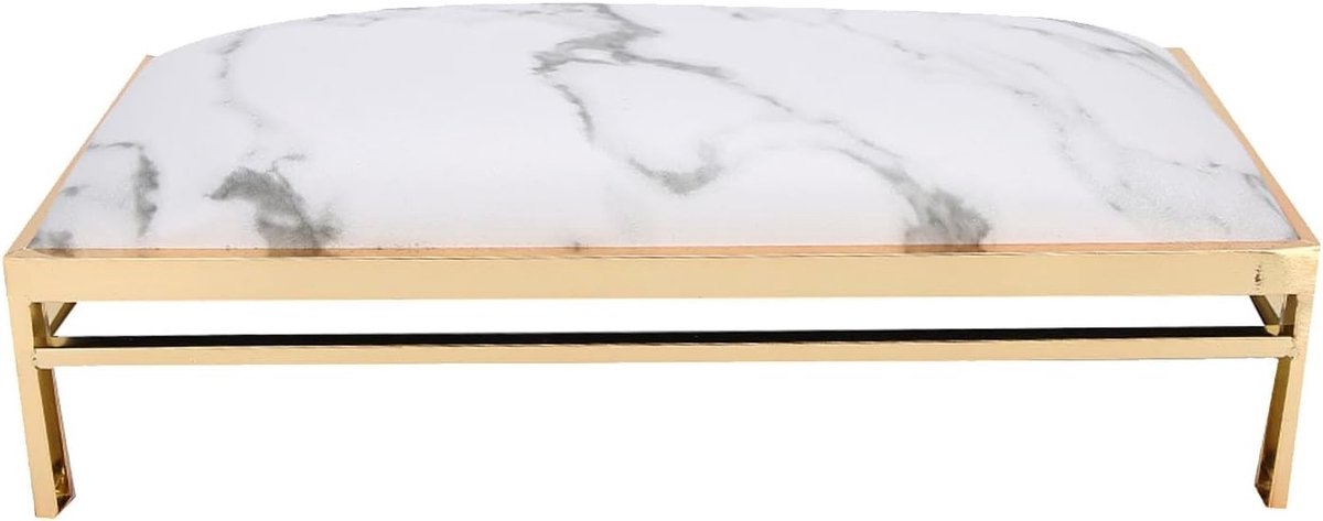 Nail Armrest voor Schoonheidssalon met Metaal Frame en Marmeren Armkussen voor Kappers en Manicure