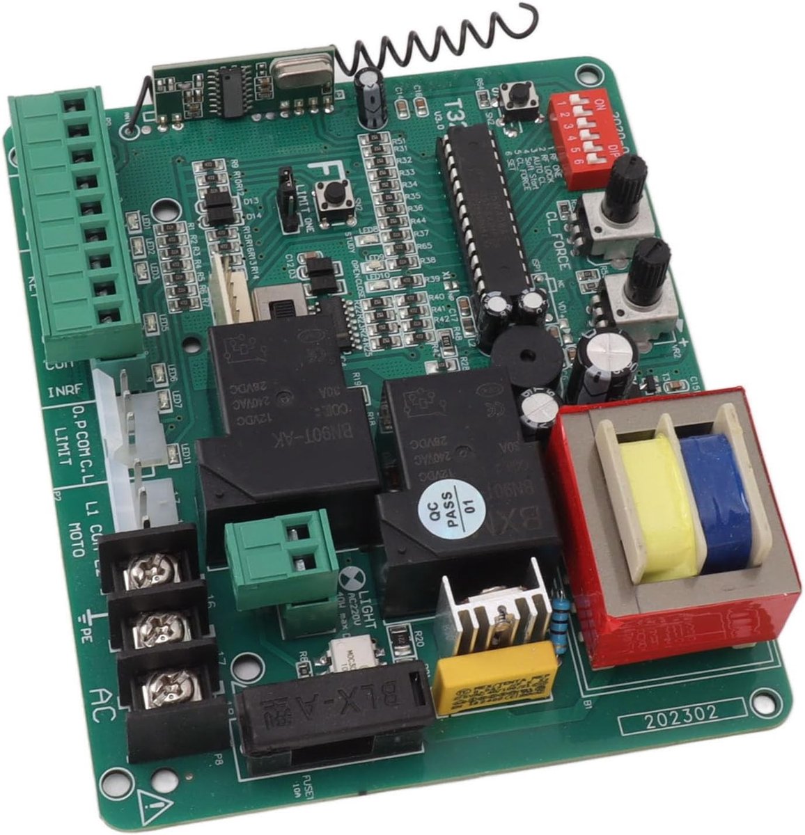 Motorbesturingsbord voor schuifpoort met LED-indicatie, afstandsbediening en elektrische deurmotor PCB voor optimale controle