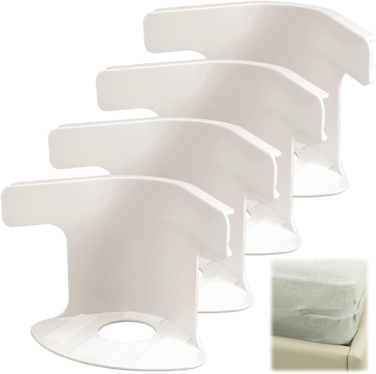 Bedlakenhouders - Grijs - Heavy Duty - Materiaal van Hoogwaardig PVC - Voor Alle Matrassen