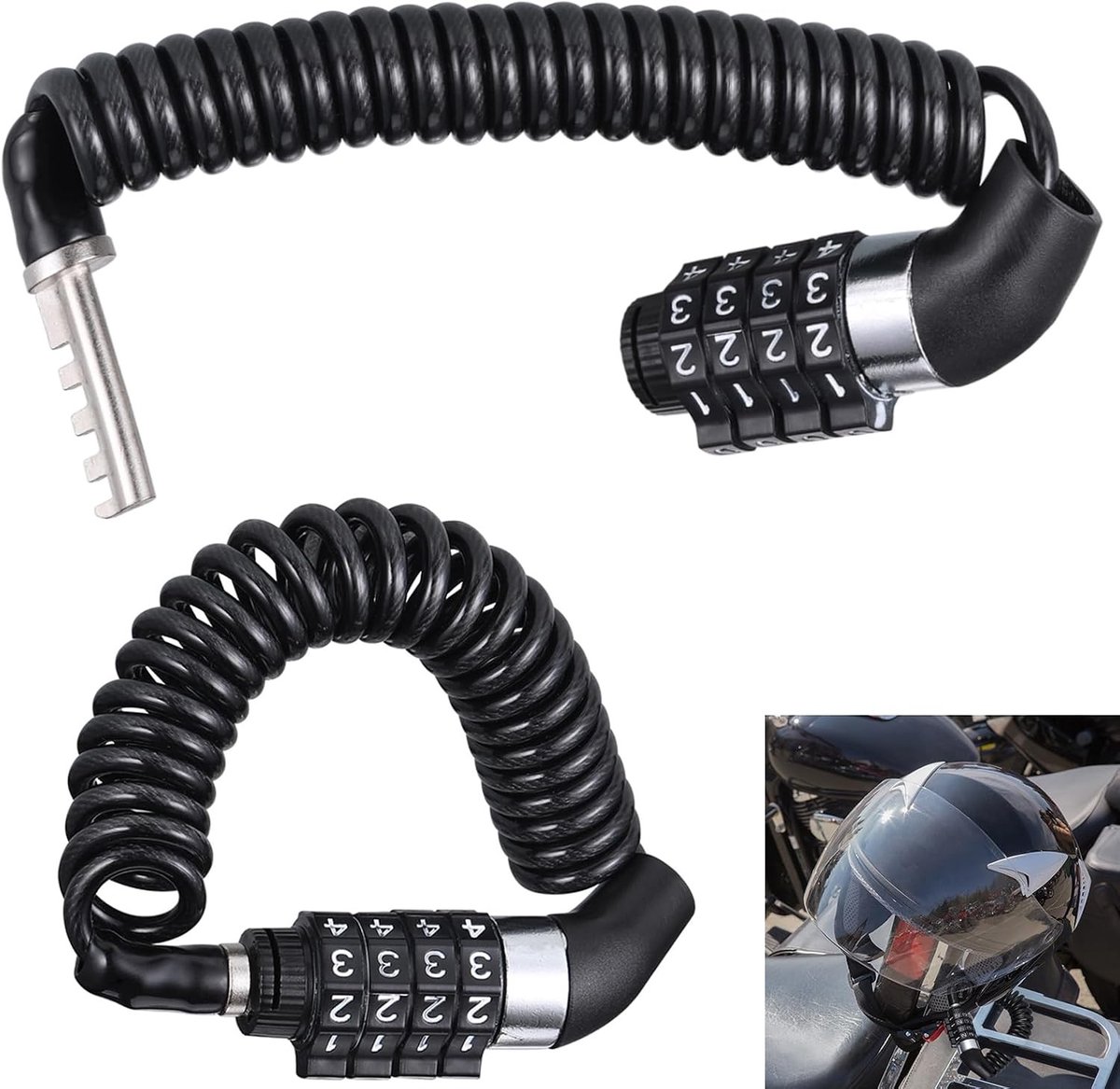 Fietsslot Kind - Zwart - 3 mm x 150 cm - Multifunctioneel Kabelslot