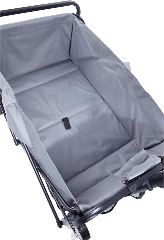 Opvouwbare Bolderkar - Transportwagen Tuinwagen - Zware Lasten Vervoeren - Stabiel Stalen Frame - 88 cm Hoog - Grijs — afbeelding 3
