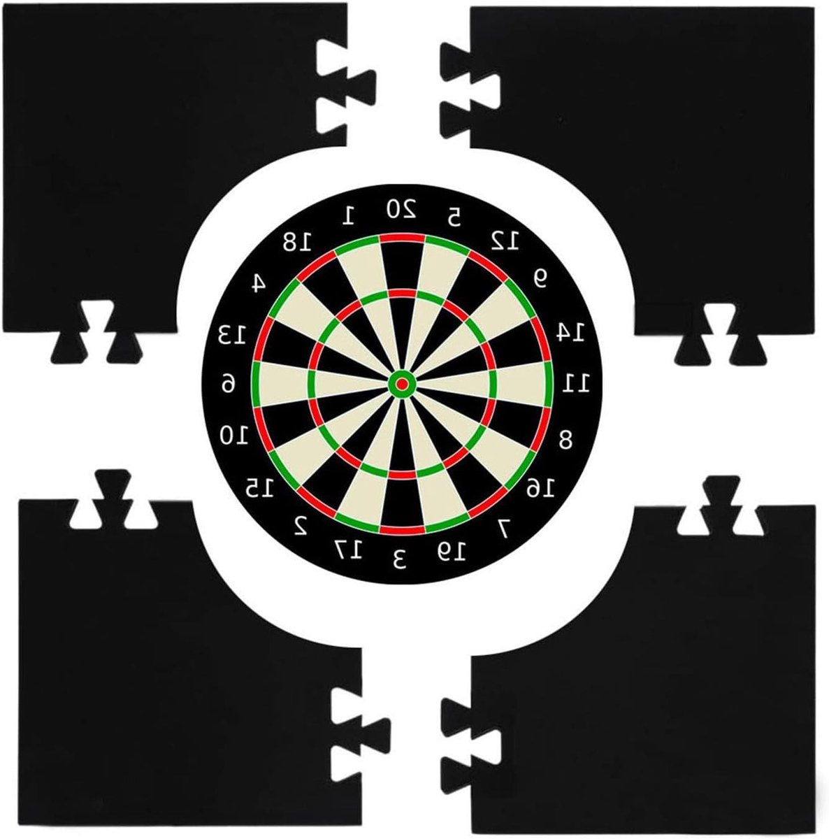 Dartbord Surround - Muur Beschermer - Muren Beschermen - Eenvoudige Montage - 72 x 72 cm - Zwart