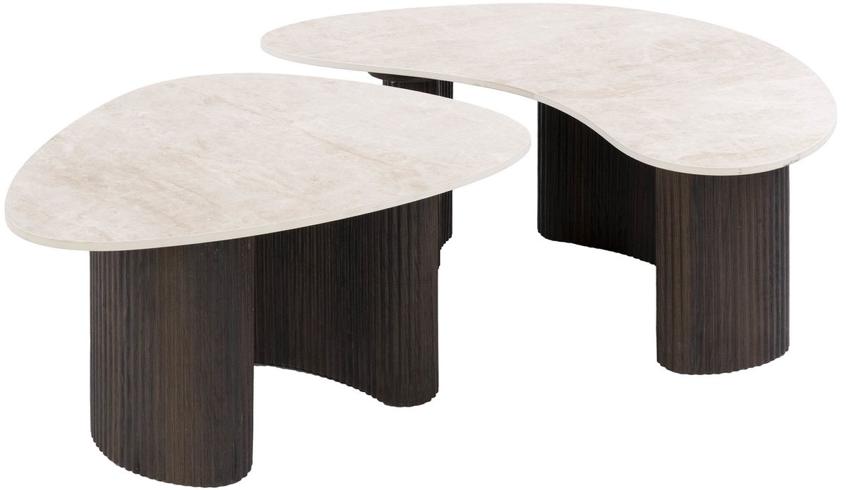 Giga Living Salontafel Ceramo Organisch - Organisch Keramiek - Set Van 2