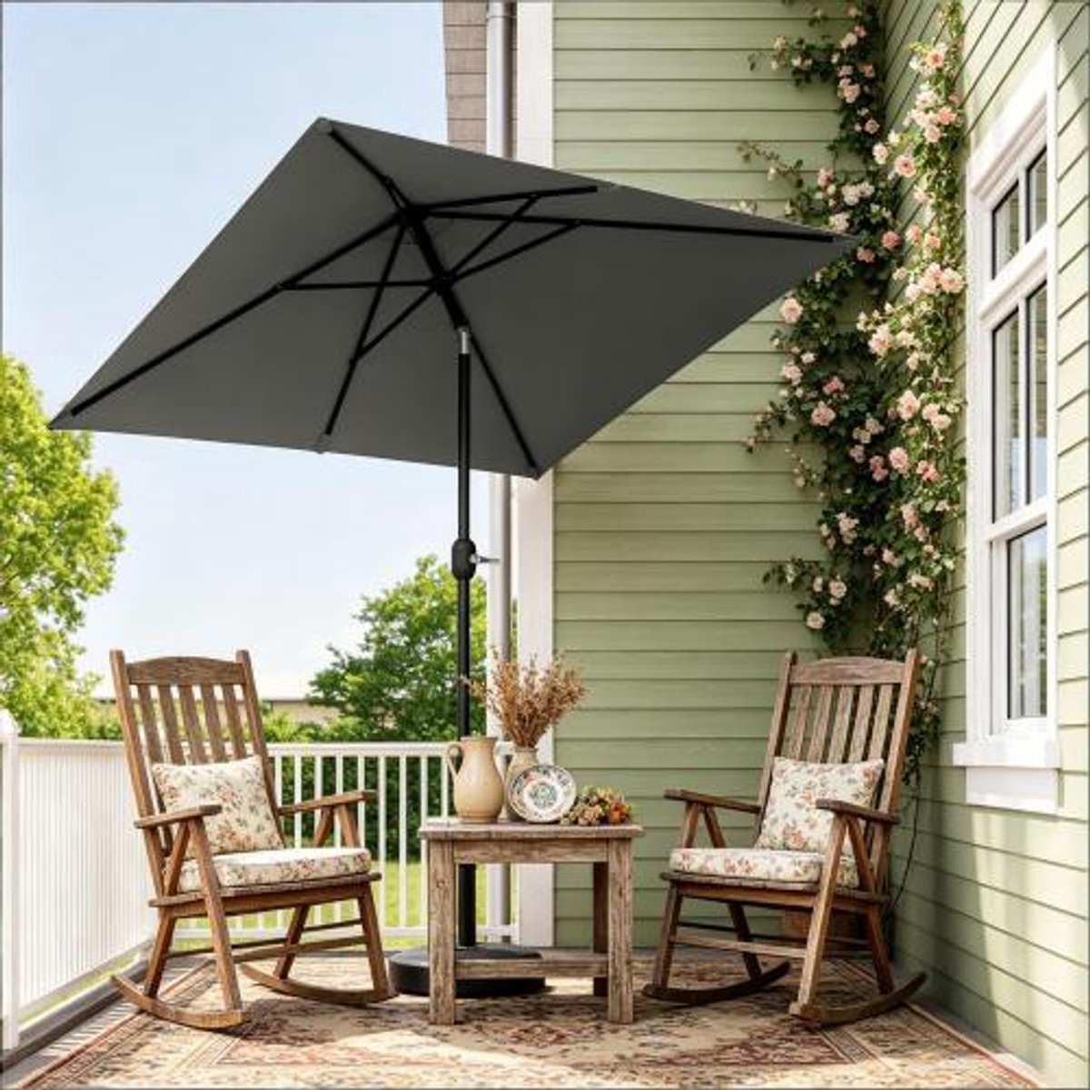 Pool Sonnenschirm,Balkon Sonnenschirm mit großem Sonnenschirmdach,Gartenschirm,Sonnenschirm im Freien(Dieser Schirm beinhaltet nicht die Basis,nur mit Sonnenschirm)