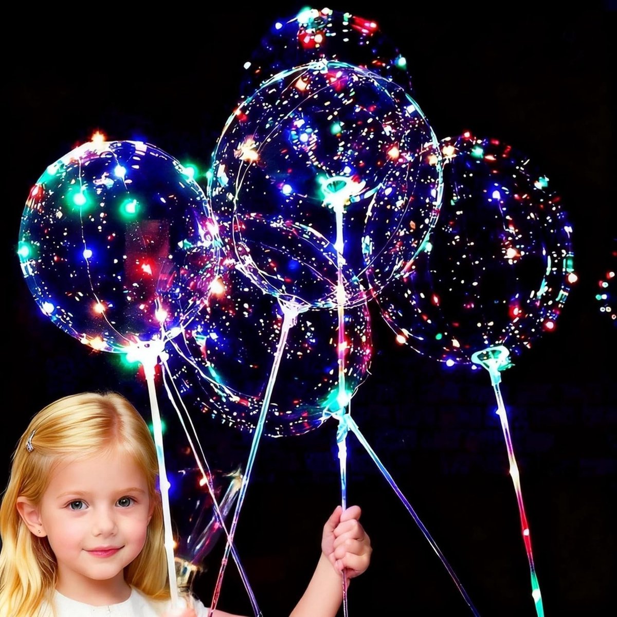 Bobo Ballonnen met LED-licht - Meerkleurig - 50,8 cm - Inclusief Luchtpomp en Accessoires - Voor Feestdecoratie