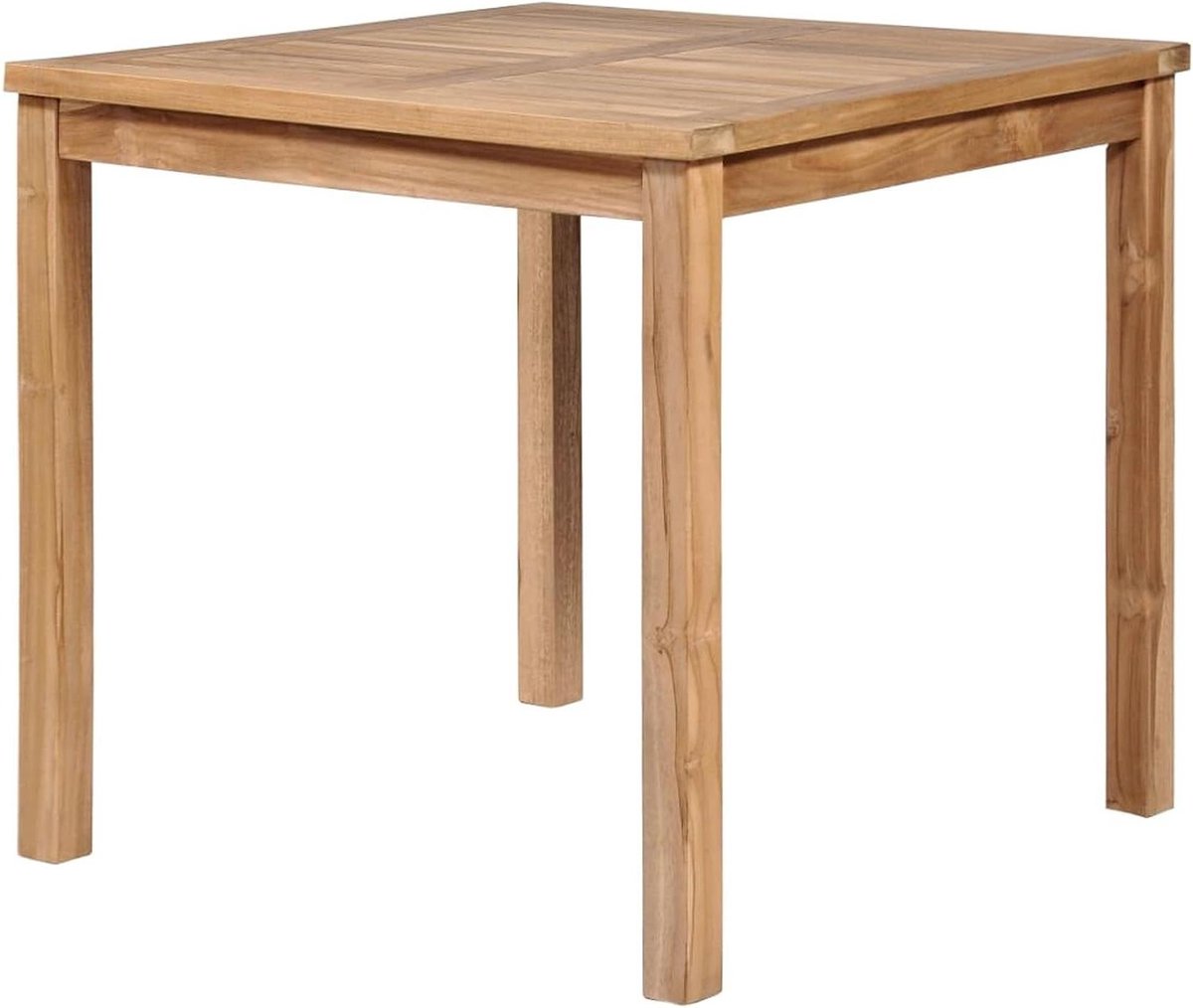 Tuintafel - Buitenmeubel - Buiten Eten - Massief Teakhout - 80x80x77 cm - Bruin